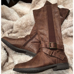 B52’s by Bullboxer Women's tall vegan leather Boots Brown US 7